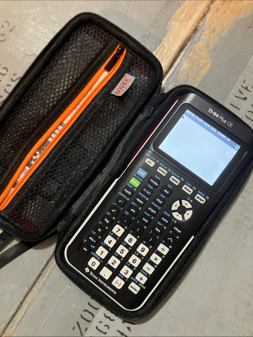 TI-84 Plus CE Graphing Calculator with Black Zip Case